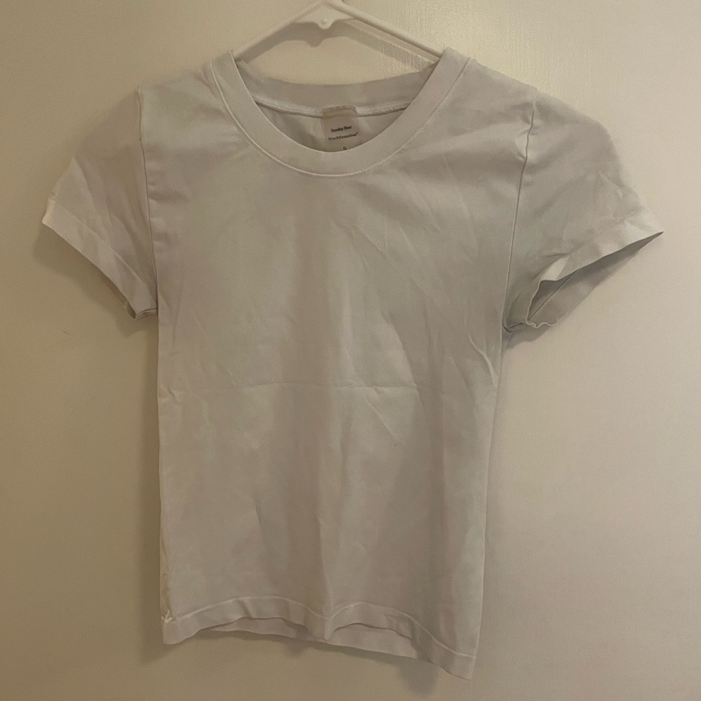 Sunday Best Cream Crew Neck Tee